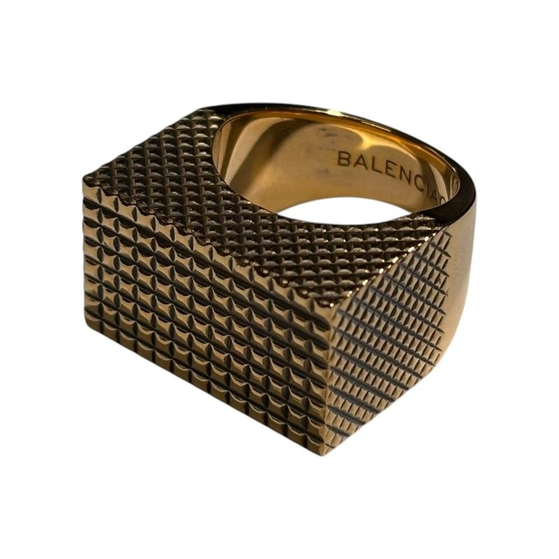 Balenciaga 925 Silver Gold Seal Ring Gold Seal Ring 14 (about Size 14) Gold