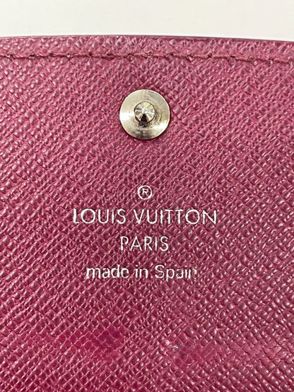 Louis Vuitton Epi Portefeuille Emilie Zipper Long Wallet M60851 Bordeaux Made
