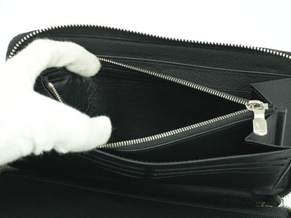 Authentic Louis Vuitton LV Zippy Organizer Epi Leather Long Wallet Noir Black