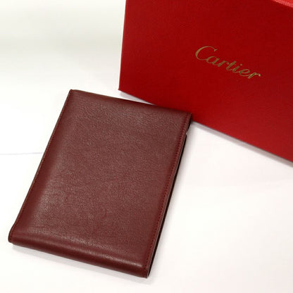 Cartier Bifold Billfold Without Coin Purse Trifold Billfold Cabochon Lined Calf