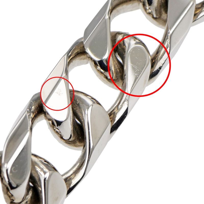 Dior Bracelet Silver Color Logo Rhinestone Accessory - Men's Man