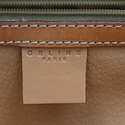 Celine Handbag Macadam Pattern Leather PVC Brown 64ka850