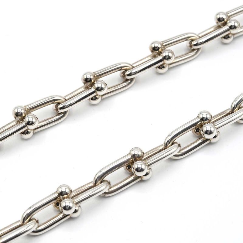 Tiffany & Co Tiffany & Co Hardware Link Necklace 925 Choker 79.5g Box With Case