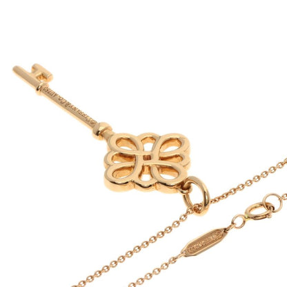 Tiffany & Co Knot Key Diamond Necklace 18K Pink Gold Ladies