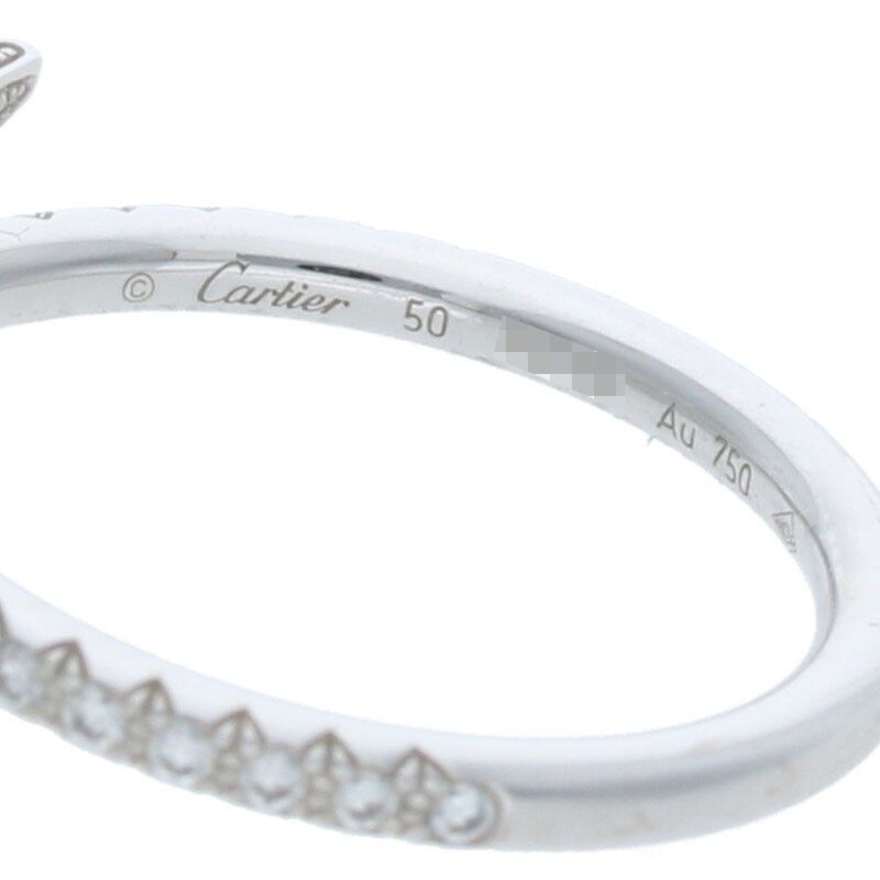 Cartier Juste UN CLOU RING SM Juste Un Clou 18K White Gold PAVE Diamond Ring