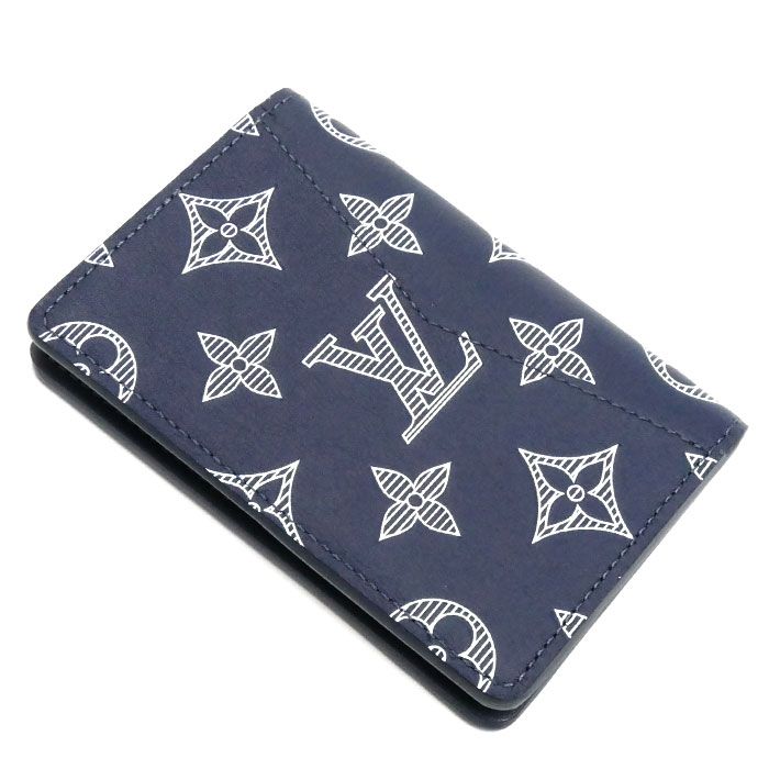 Louis Vuitton Organizer De Poche Card Case Navy M83378 IC Men's Preowned