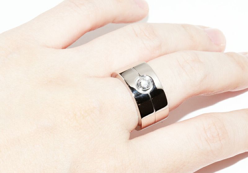 Cartier Ring 18K White Gold Diamond 1P High Love Ring