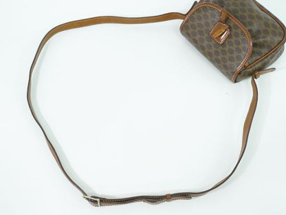 Authentic Celine Macadam Shoulder Bag Pochette PVC Brown Macadam Bag Pre-owned