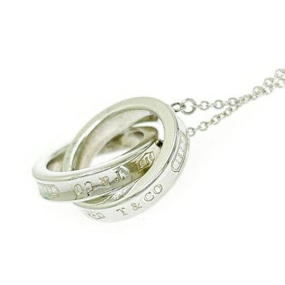 Tiffany & Co Silver 1837 Interlocking Circle Necklace 4.9g 925 Engraved 434819