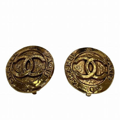 Chanel Coco Mark 28 Gold Branded Accessories Earrings Ladies