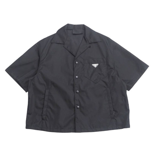 2024Prada Short Sleeve Shirt Size M (180 96A) Re-nylon Triangle Logo Triangle