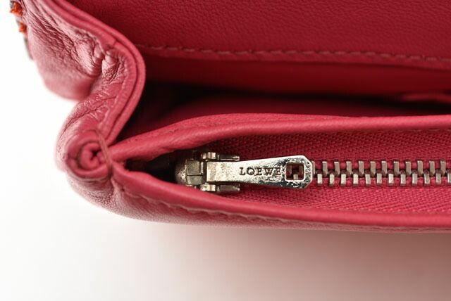 Loewe Clutch Bag Second Bag Loewe Clutch Pouch Lamb Leather Anagram Fuchsia