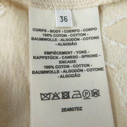 Hermes 22SS 2e4607dz 100% Cotton Short Sleeve T-shirt Top Beige 36 Made In