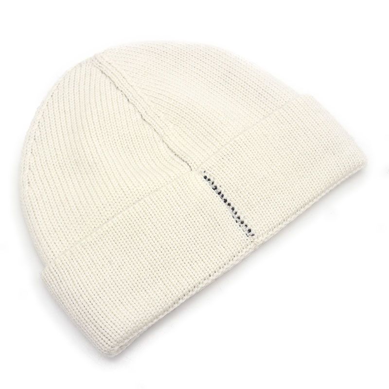 Fendi Knit Cap Beanie Wool White And Black