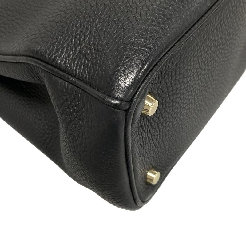 Dior/christian Dior Tote Bag Diorissimo Black Leather