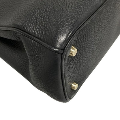 Dior/christian Dior Tote Bag Diorissimo Black Leather