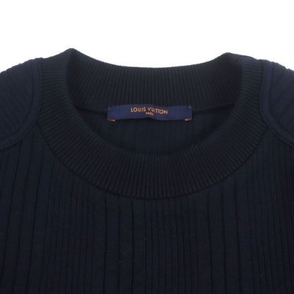 Louis Vuitton 21AW Cotton Nylon LV Logo Embroidery Stripe Pattern Crew Neck