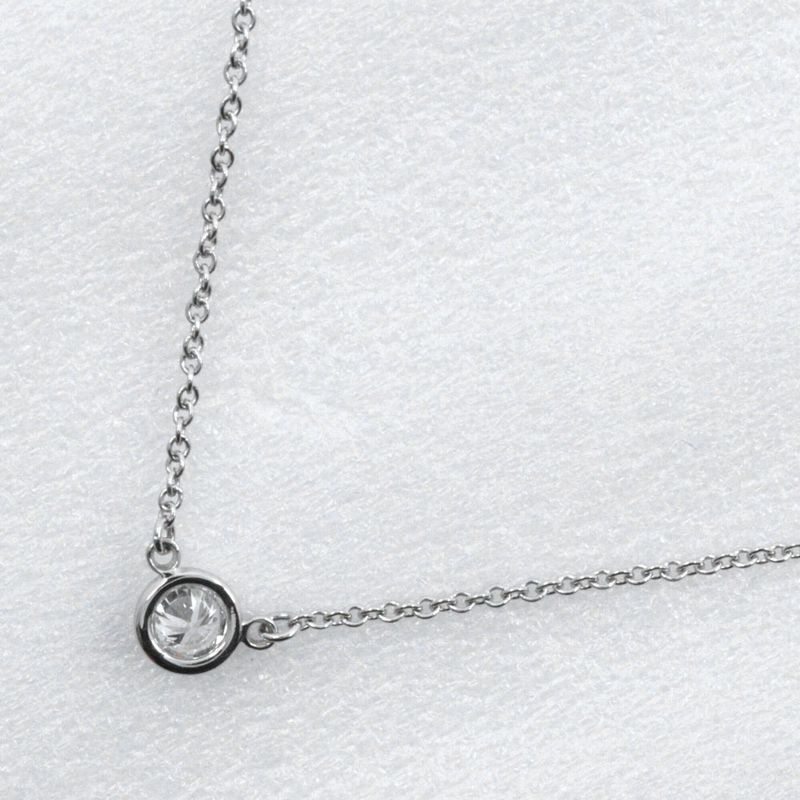 Tiffany & Co By-the-yard 1P Diamond Elsa Peretti Pt950platinum X Diamond Ladies