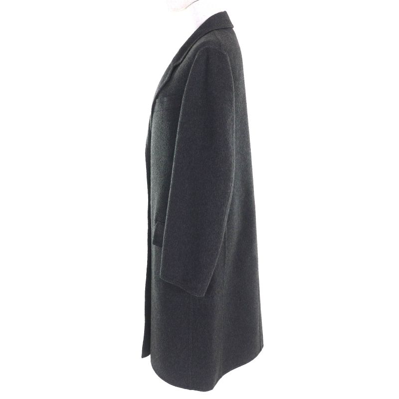 Hermes 100% Cashmere Margiela Period H Button Single Chester Coat Long Coat