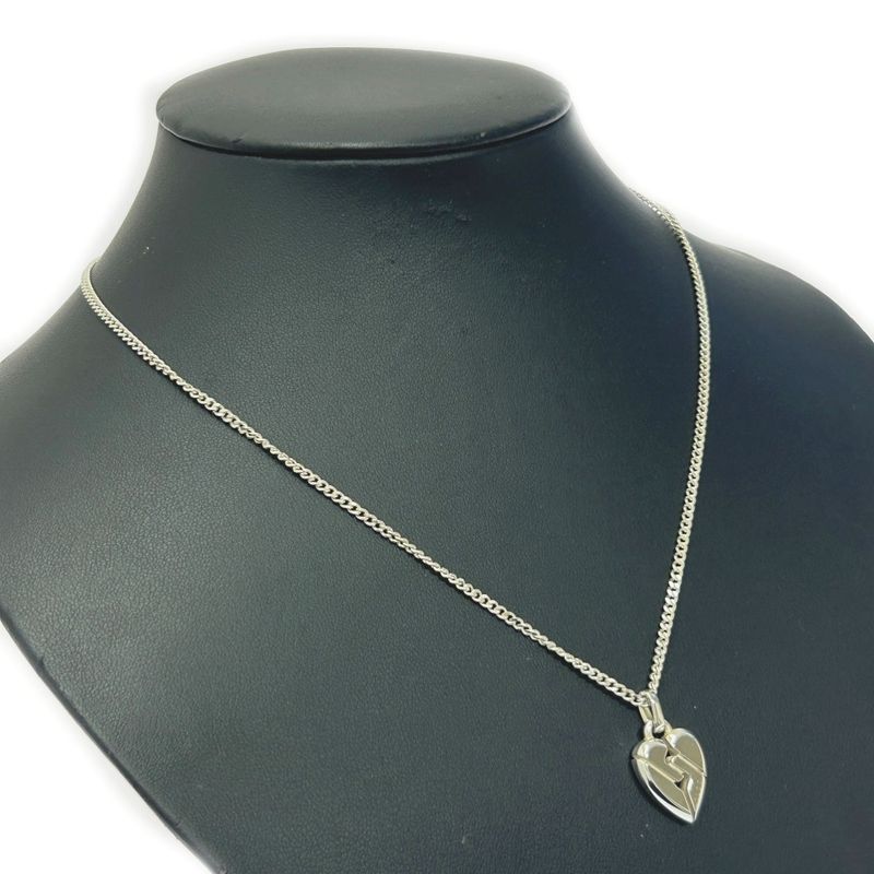 Gucci Silver Knot Heart Necklace 11.2g 925 Engraved 364075 Necklace