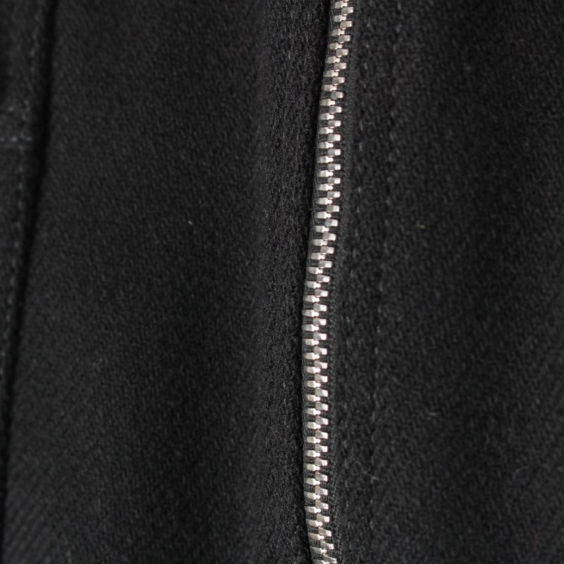 Louis Vuitton Wool Zip Design Melton Skirt Black 38