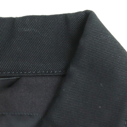 Fendi Denim Jacket Black Fw1048 50 Openwork Logo Men's Preowned