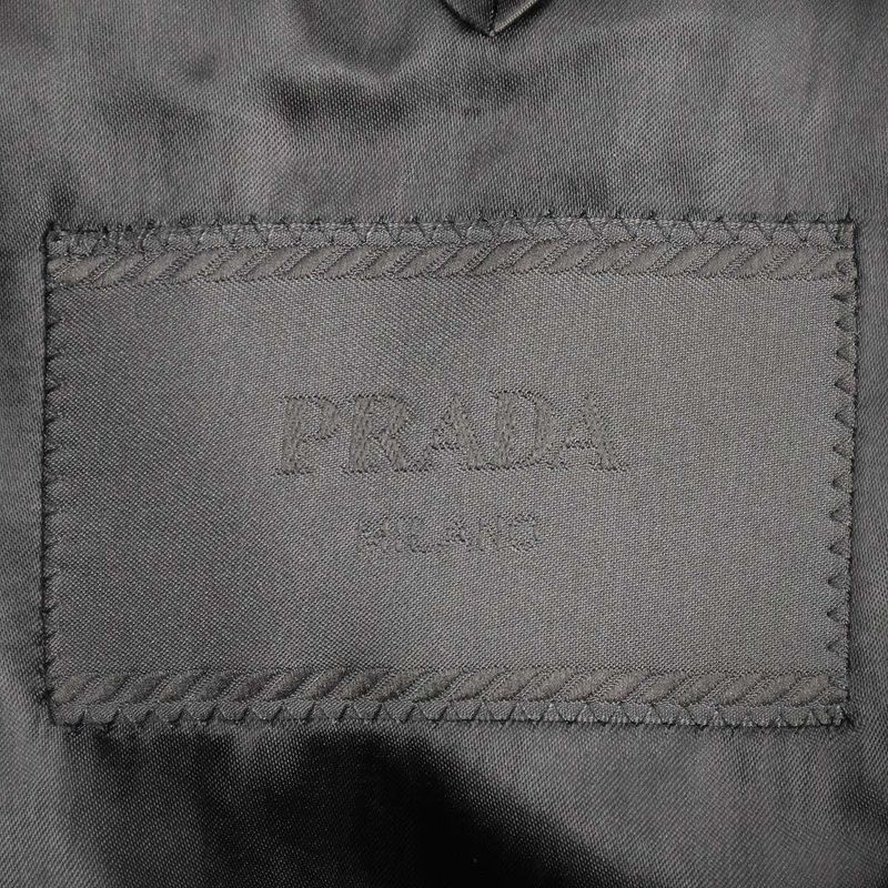 Prada 18ss Denim Chester Coat Uc396i Black 48