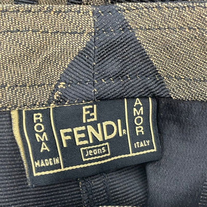 Fendi Skirt Zucca Pattern Logo With Belt Brown Size XL