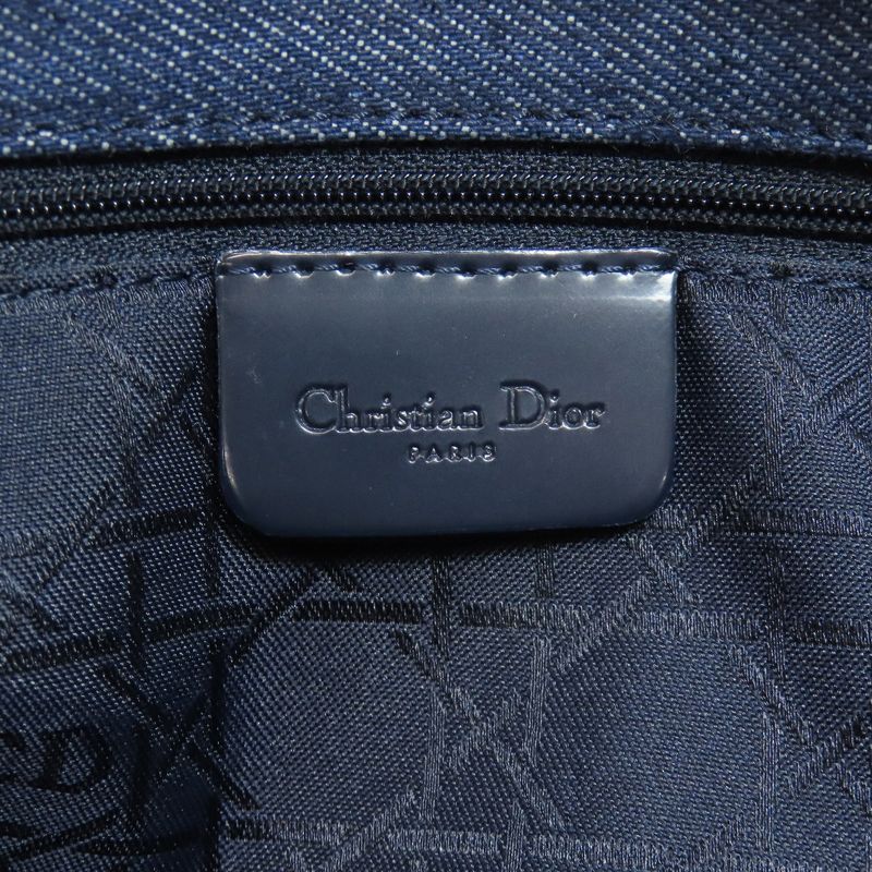 Christian DIOR Lady Dior Canage Tote 2WAY Handbag Denim Women