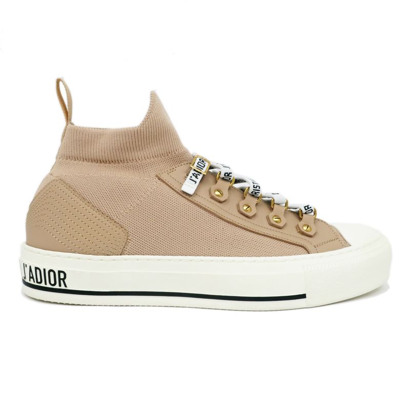 Dior Sneakers Size 37 1 2 High Cut Lace Logo Women's Shoes
