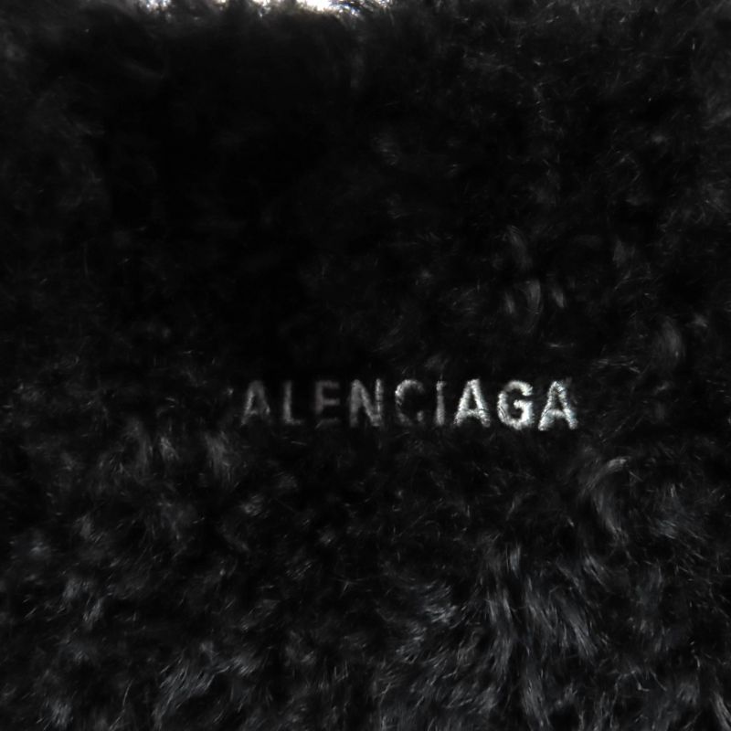 Balenciaga 672793 Everyday 2.0 Xs Logo Embroidered F Fur Shoulder Tote Bag