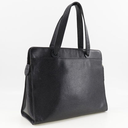 Chanel Logo Caviar Skin Black Ladies Handbag