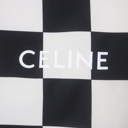  Celine 21AW 2w420819l Loose Checkerboard Boucle Logo Zip-up Blouson Silver