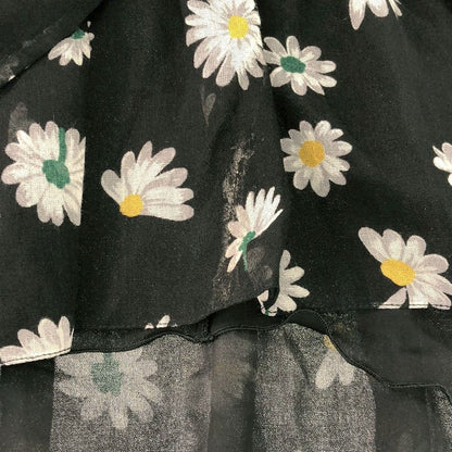 Saint Laurent Paris 18aw Skipper Ribbon Flower Shirt Dress 485610 Black 34