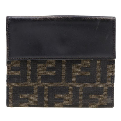 Fendi Zucca Canvas And Leather Women's Bifold Wallet