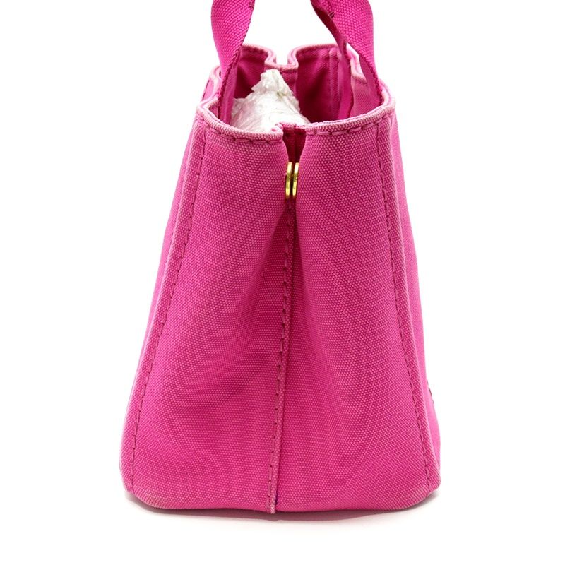 Prada Canapa Tote TPM Bn2439 Canvas Ladies Handbag Pink (Fuxia) Excellent