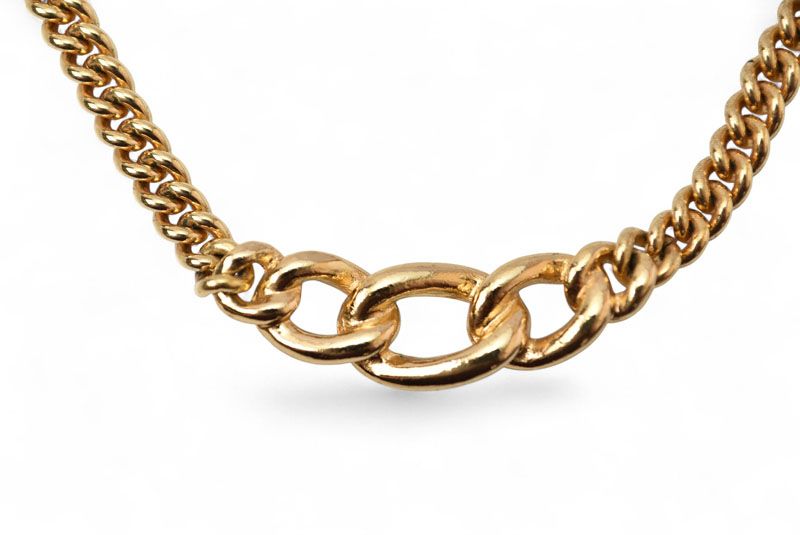 Christian Dior Necklace Christian Dior Vintage Rhinestone Black Gold