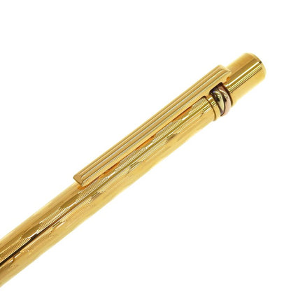 Cartier GP Trinity 2C Decor Logo Engraved Allover Twist Ballpoint Pen Gold