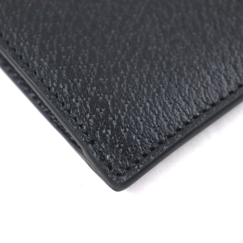 Gucci 700524 Leather Clutch Bag With Horsebit Strap Black Gold Hardware