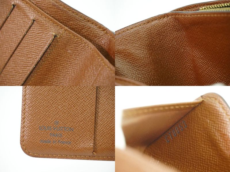 Authentic Louis Vuitton LV Compact Zip Monogram Fold Wallet Brown M61667