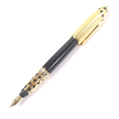 Cartier Panthère De Cartier Nib 18k M Nib Trinity Fountain Pen Black Gold With