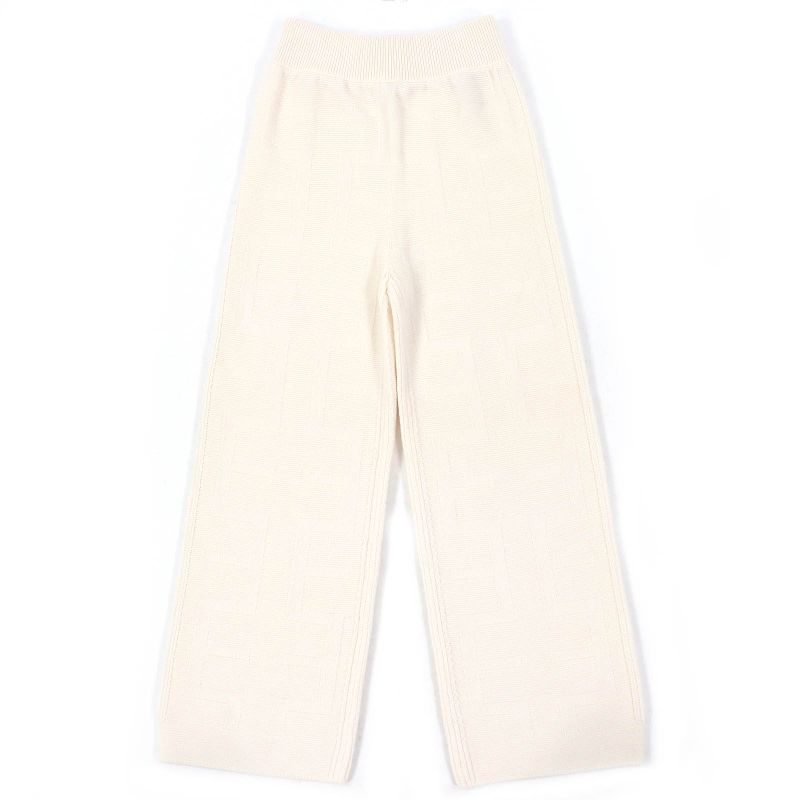 Hermes 2022 2h2407da 100% Wool H-pattern Knitting Long Knit Pants Bottoms 34