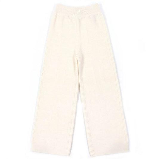 Hermes 2022 2h2407da 100% Wool H-pattern Knitting Long Knit Pants Bottoms 34