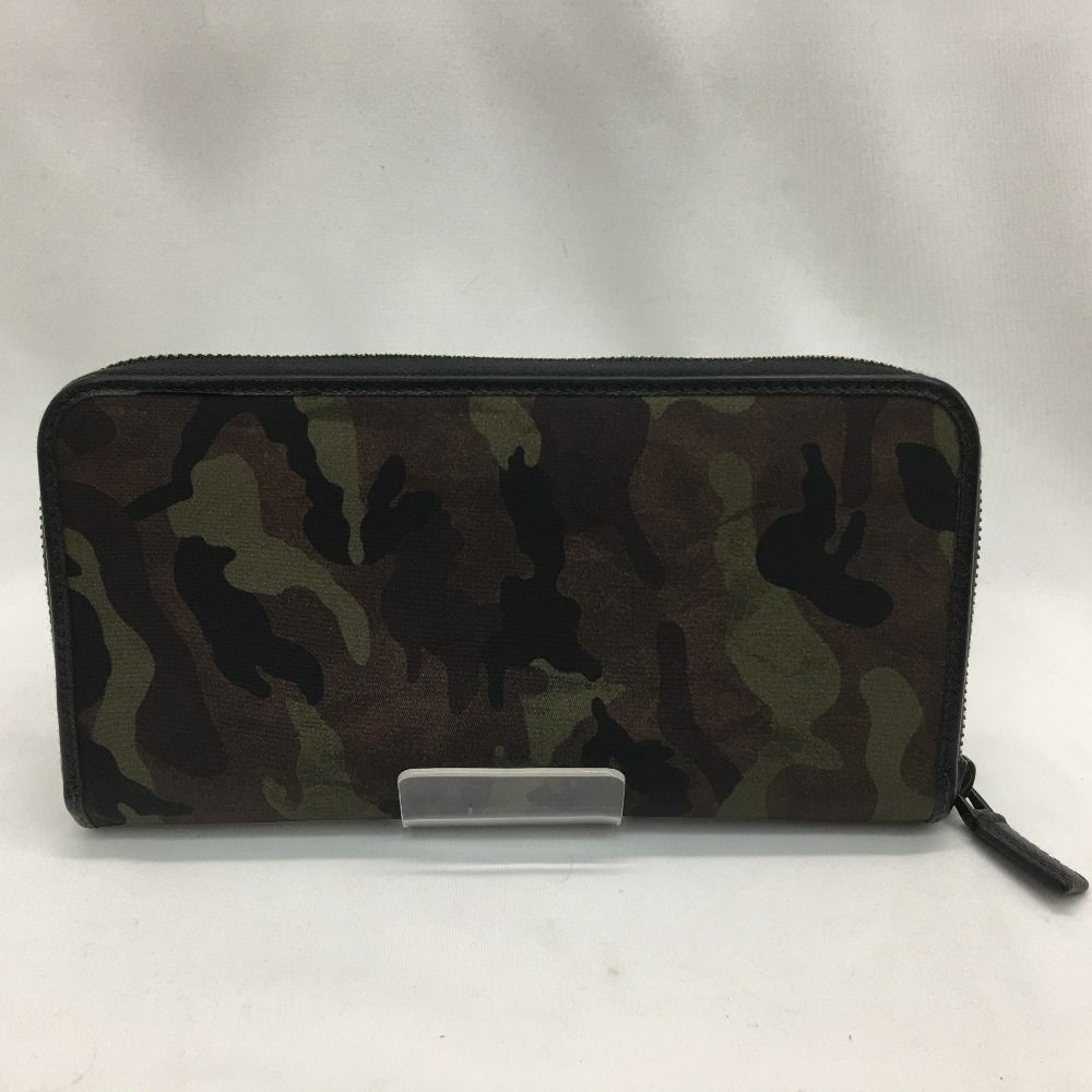 Prada Men's Long Wallet Round Zipper Camouflage