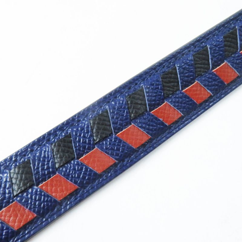 Hermes Bandouliere Tresage De Cuir Leather Gold Hardware Shoulder Strap For