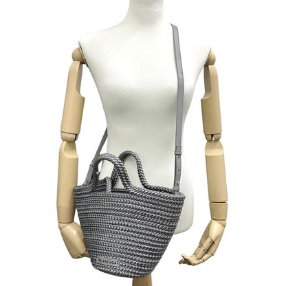 Balenciaga Bag Ladies Brand Handbag Shoulder Bag 2way Nylon Ibiza Small Gray