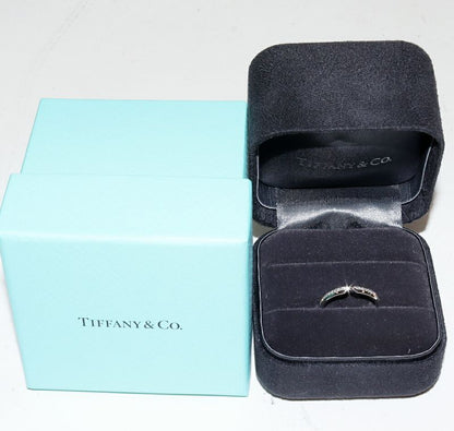 Tiffany & Co Ring Pt950 Diamond Nesting Narrow Band Ring Full Circle