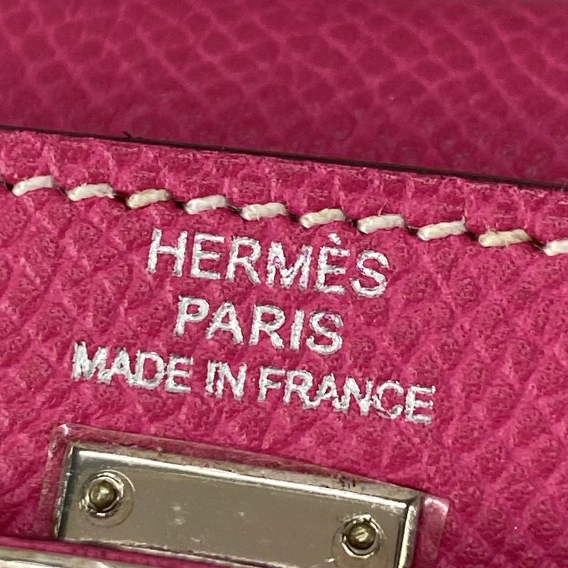 Hermes Handbag Tiny Kelly Rose Tillian Outside Stitching/silver Hardware