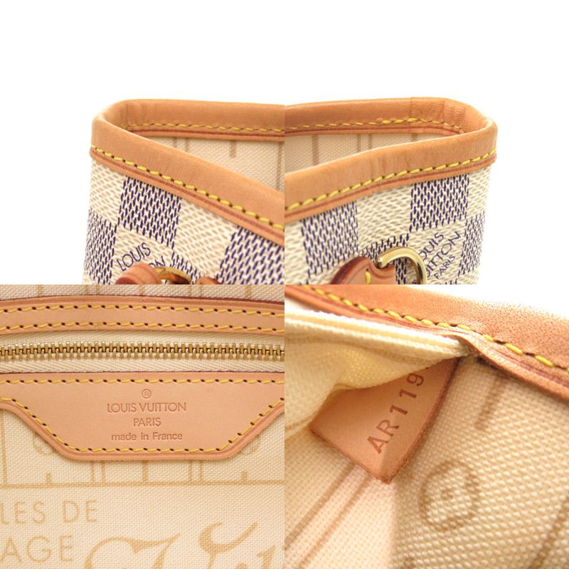 Louis Vuitton Neverfull PM Damier Azure N51110 Tote Bag LV 0150 Louis Vuitton