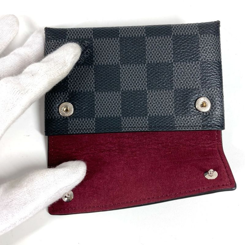 Louis Vuitton Clutch Bag Alpha Triple Pouch 3-piece Set N60255 Damier Graphite